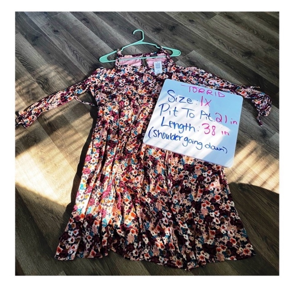 TORRID Ditsy Floral Open Sleeve Dress - Picture 7 of 7